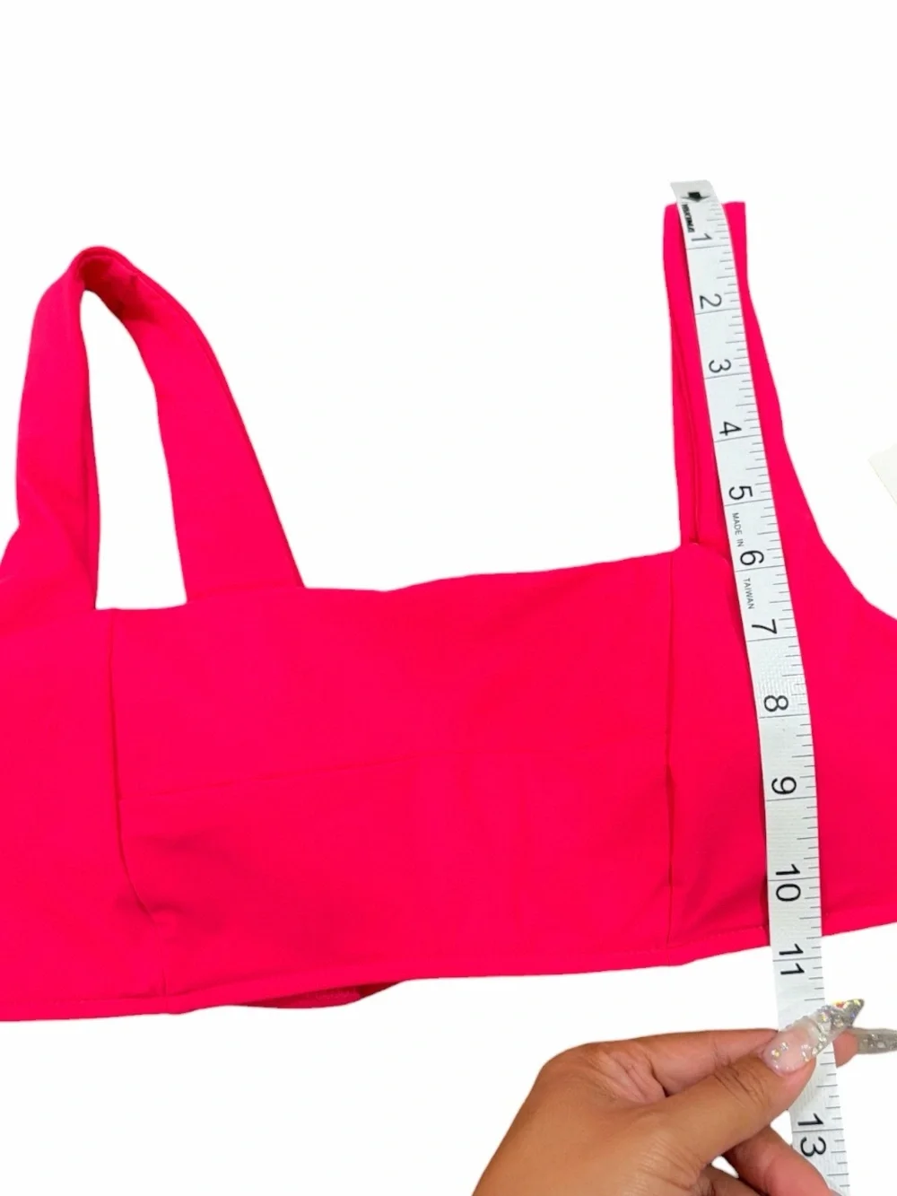 NWT Bondi Born Lola Bikini Sculpture Top Azalea Pink Size L